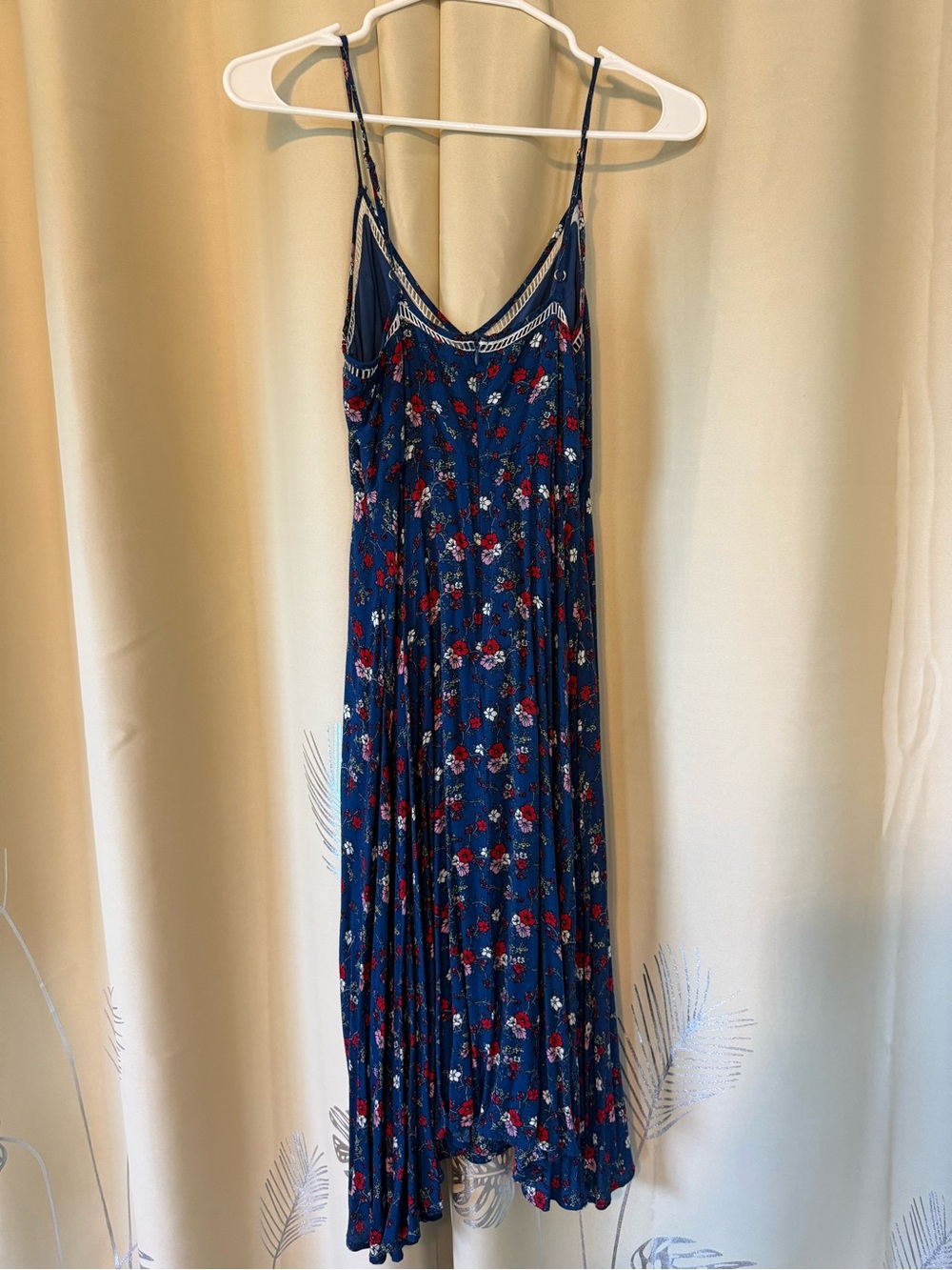 Lulu's Blue Floral Slip Midi Dress with Delicate Floral Accents - Picture 10 of 12